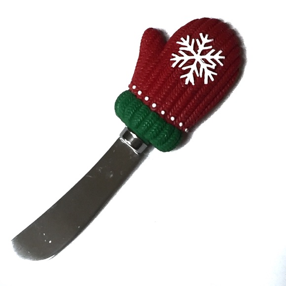 Cheese Cutting Board and Mitten Spreader Small Wooden DEI Nordic Sweater Pattern - Picture 3 of 10